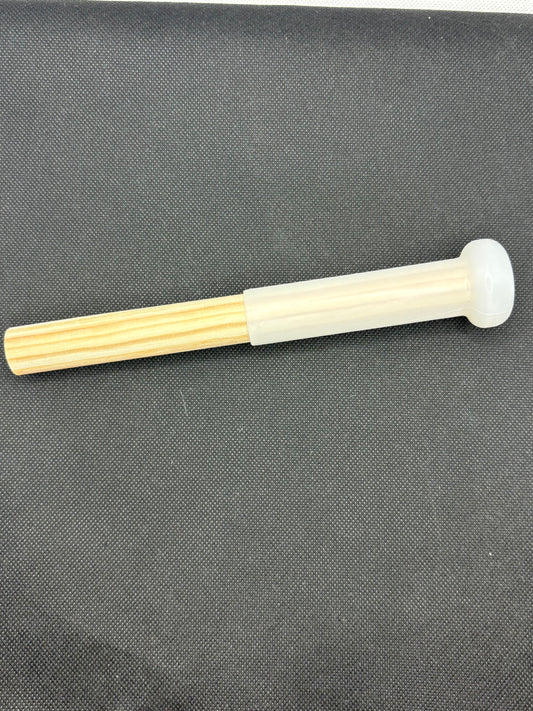 Silicone Rubbing Mallet for Crystal Bowl Wood Handle