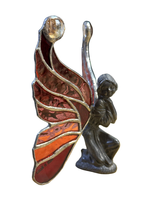 Stained Glass Kneeling Fairy