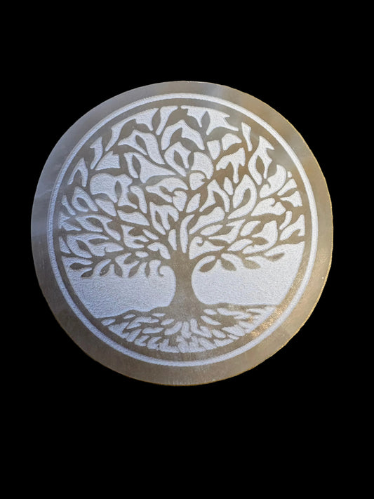 Selenite Tree of Life Rounds 4"