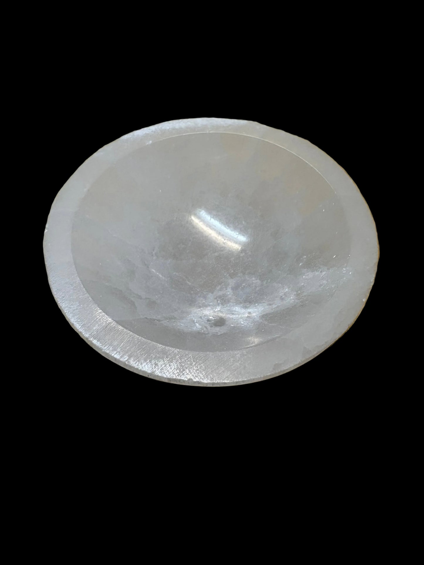 Selenite Bowl Round with Stand Mini