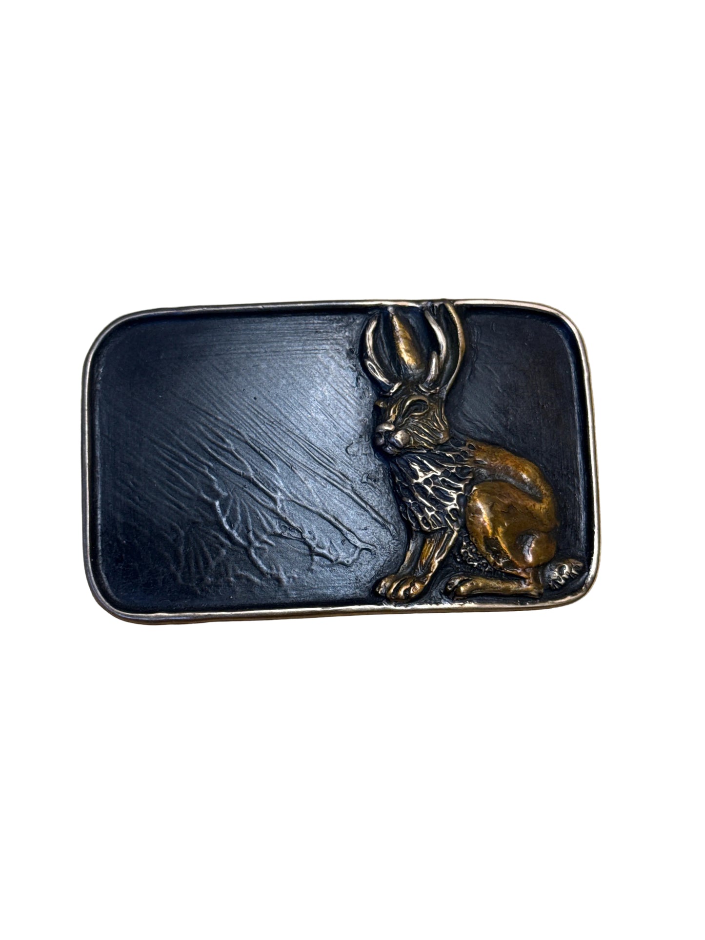 Belt Buckle Waterhorse Bronze by Elaine Hansard