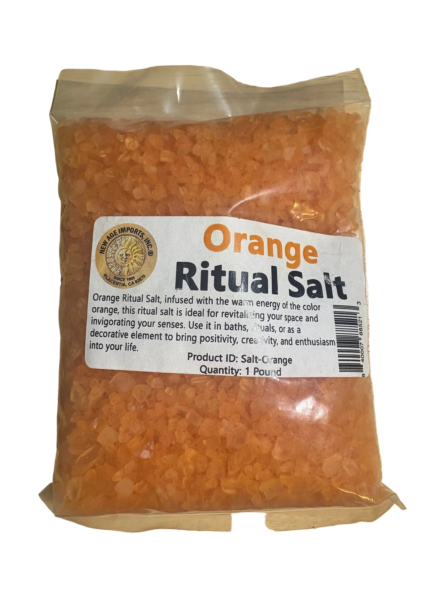 Orange Ritual Salt 1 lb Packaged (2mm-3mm Salt Size)