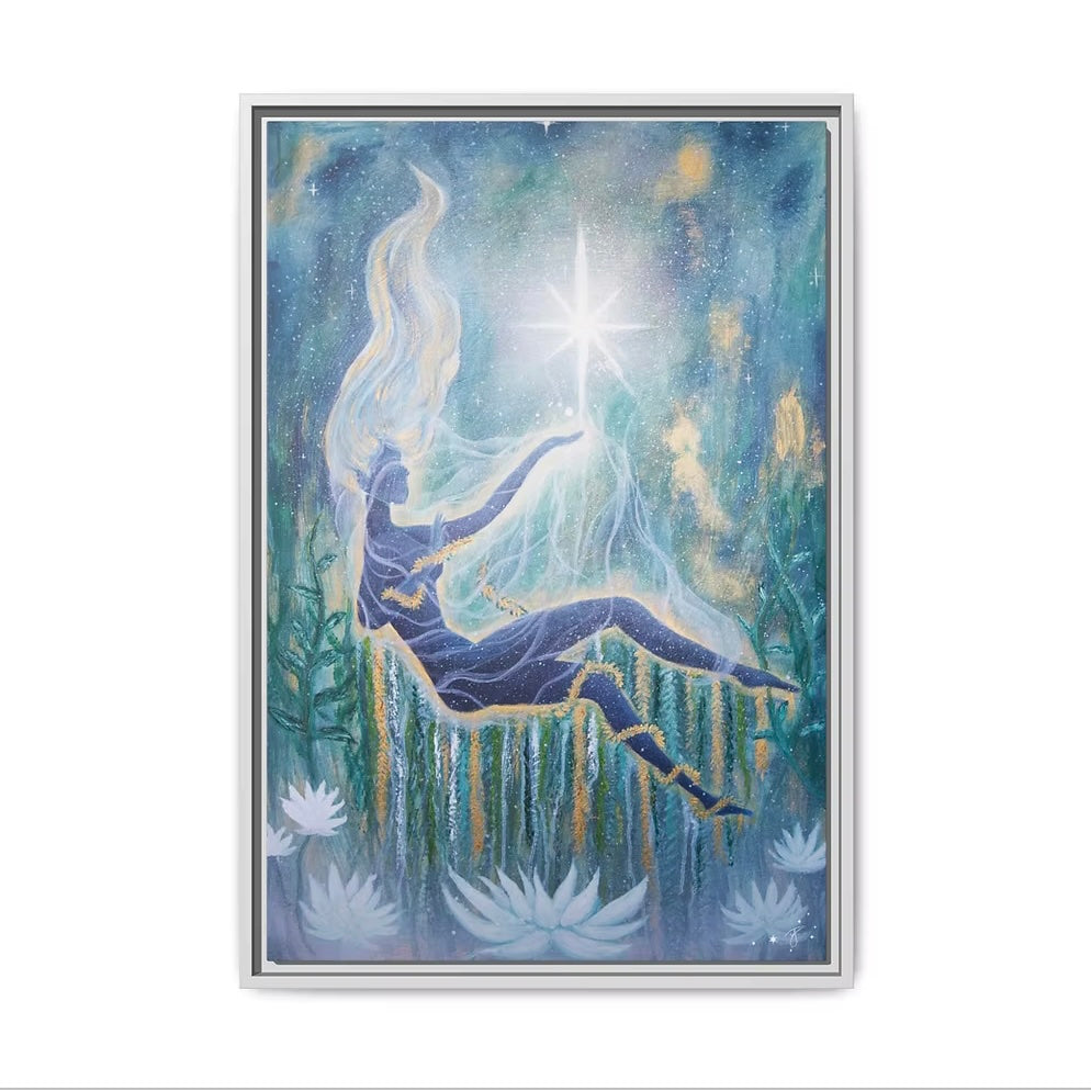 Cosmic Entanglement Framed Canvas Print - Teresa