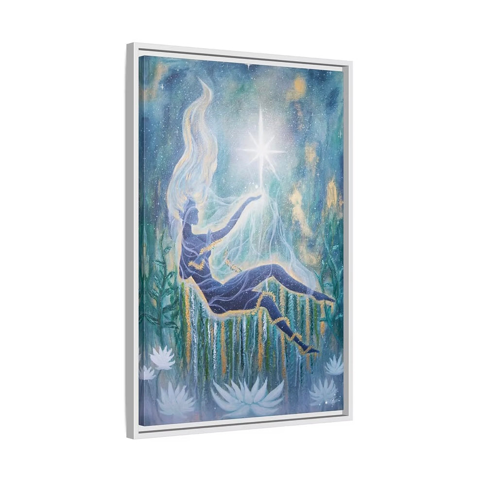 Cosmic Entanglement Framed Canvas Print - Teresa