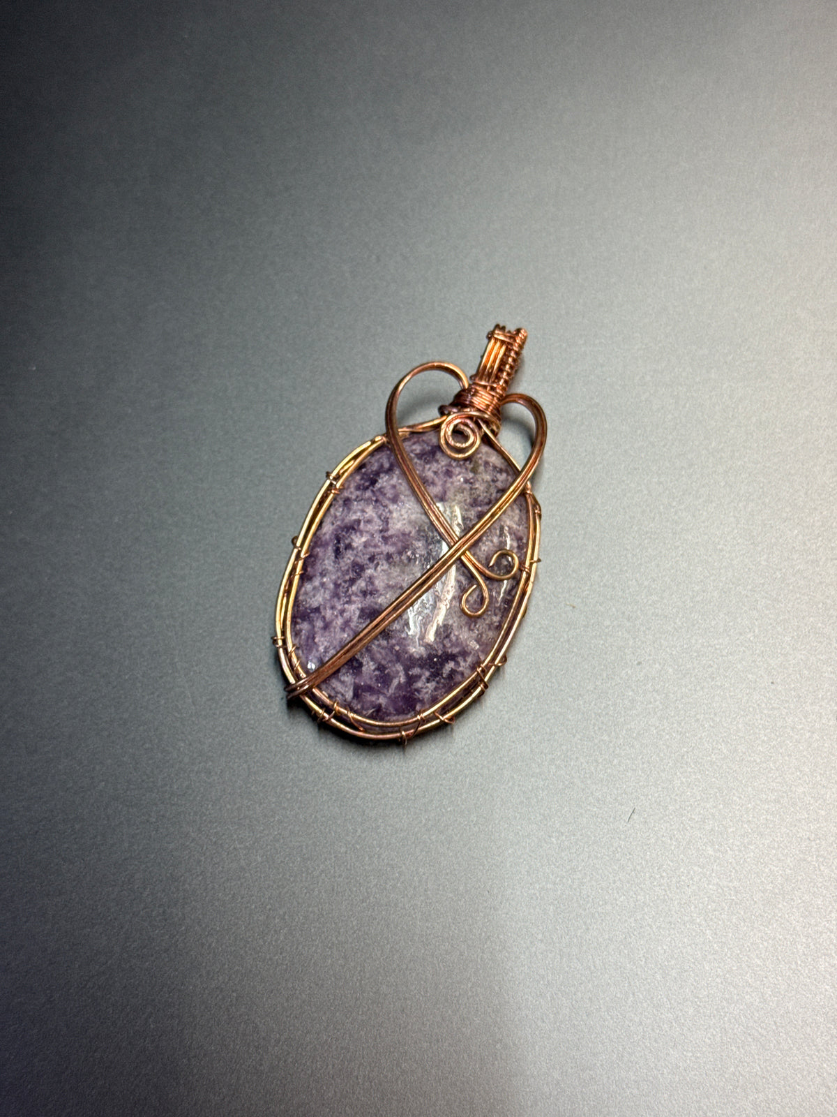 Copper Wire Wrapped Pendant
