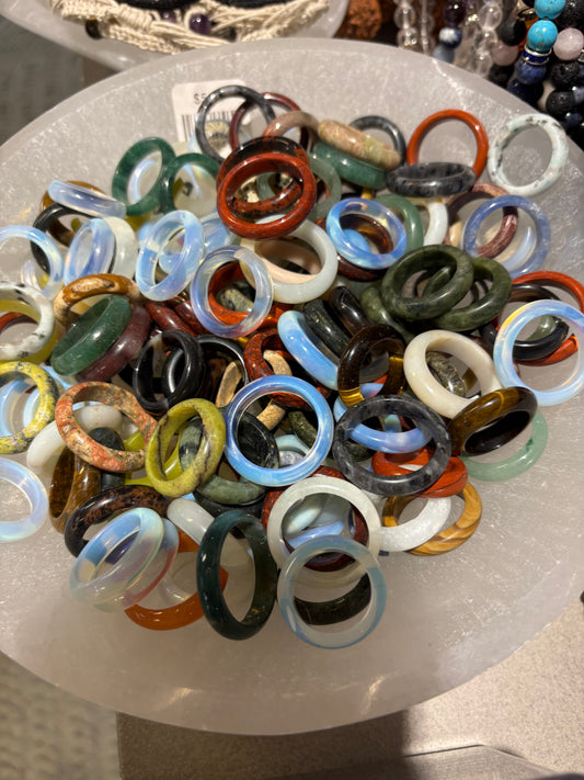 Ring Band Crystal Various Stones