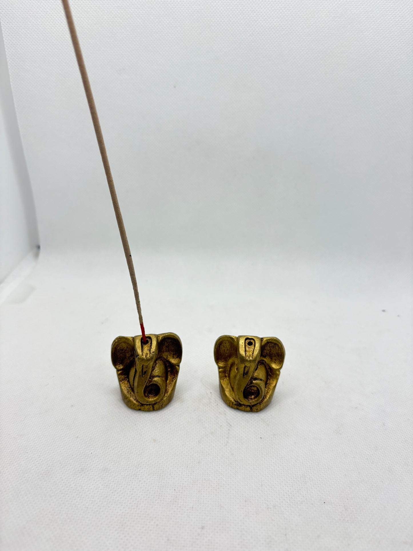Brass Ganesha Statue Incense Holder  1.8"