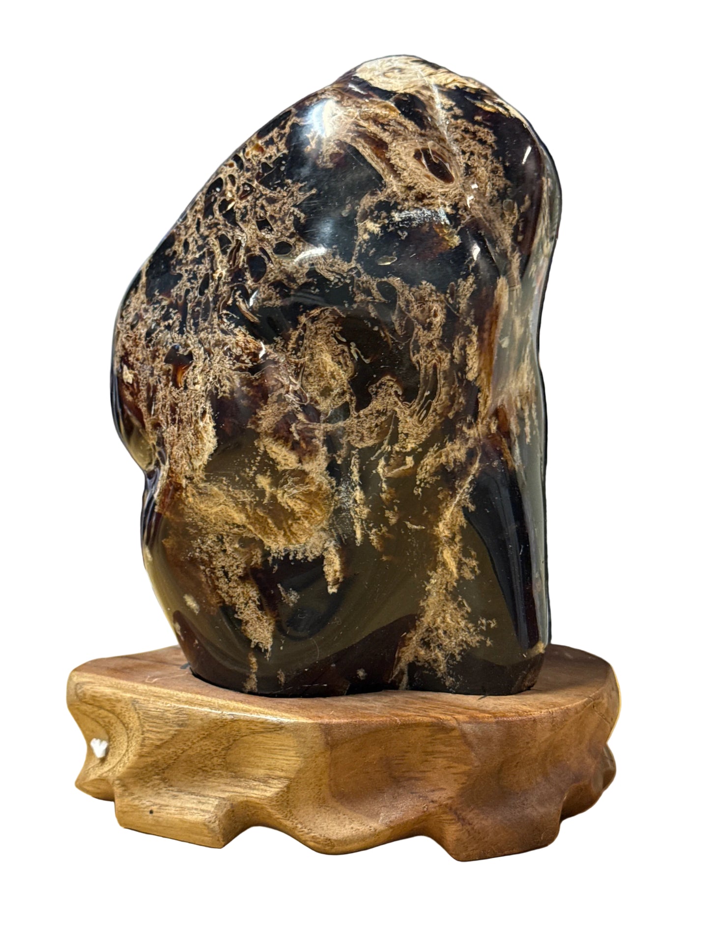 Amber Freeform Large On Stand