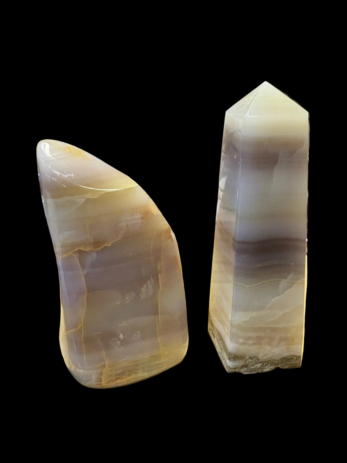 Watermelon Calcite Tower and Freeform Medium