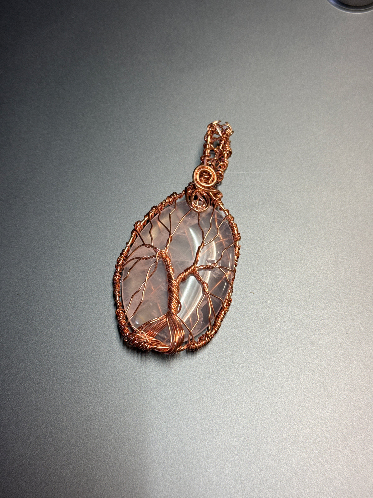Copper Wire Wrapped Pendant