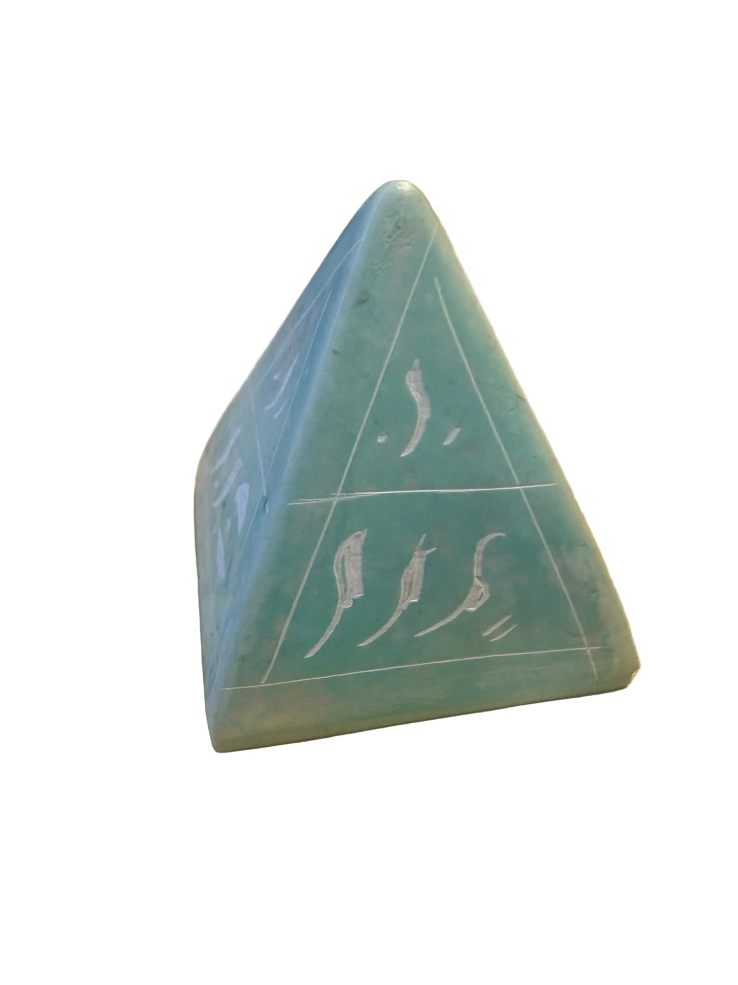 Etched Pyramid Turquoise Basalt