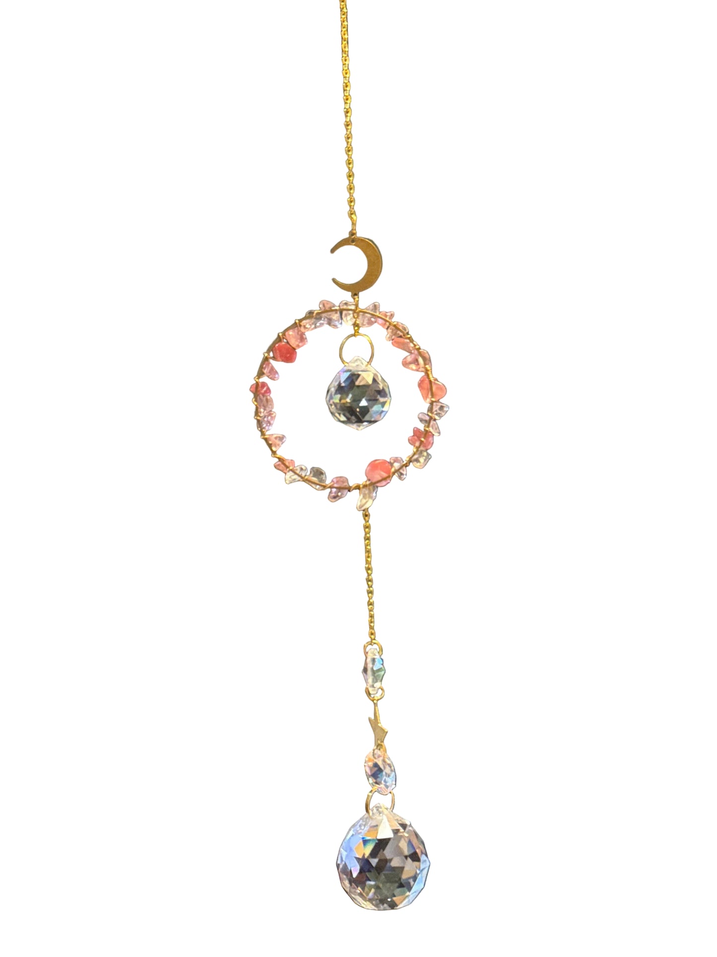Suncatcher Small with Moon, Crystal, Prism, or Evil Eye