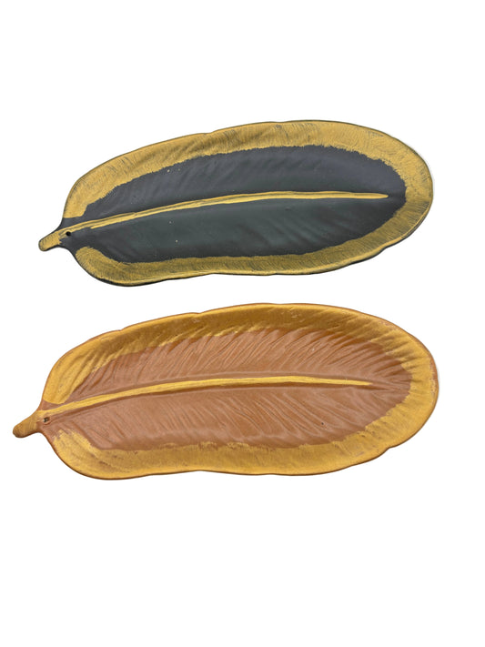 Feather Ceramic Smudge Incense Bowl