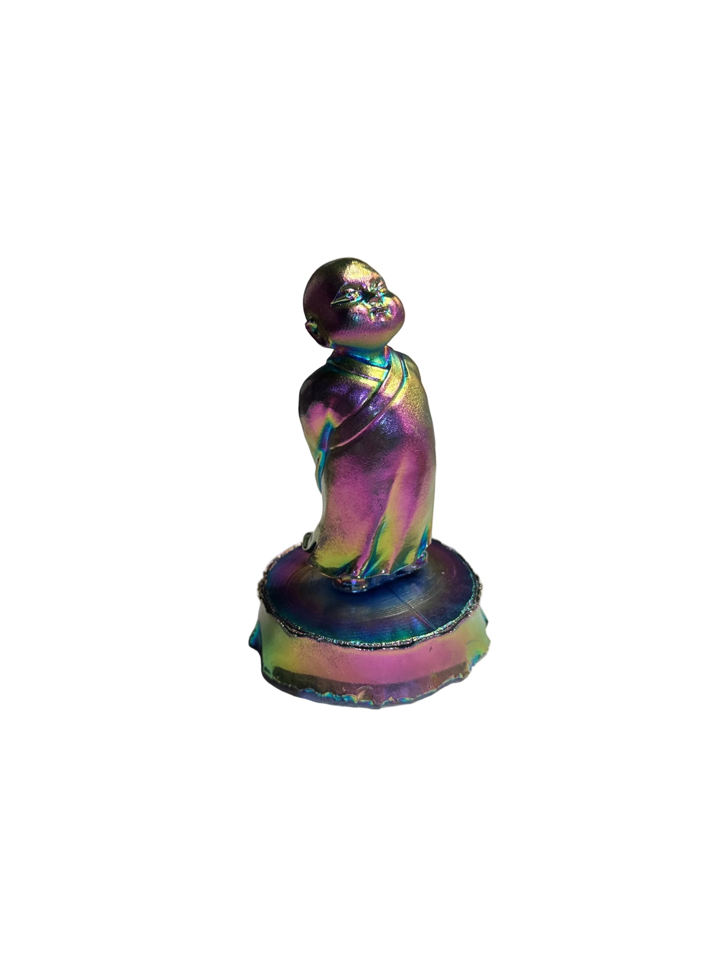 Buddha 4.5" Aqua Aura Quartz