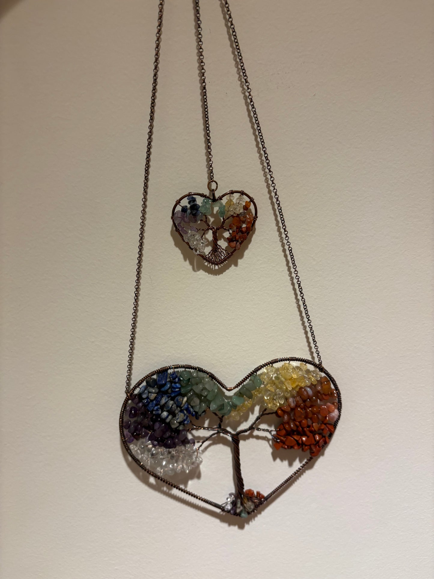 Heart Suncatcher Various Stones