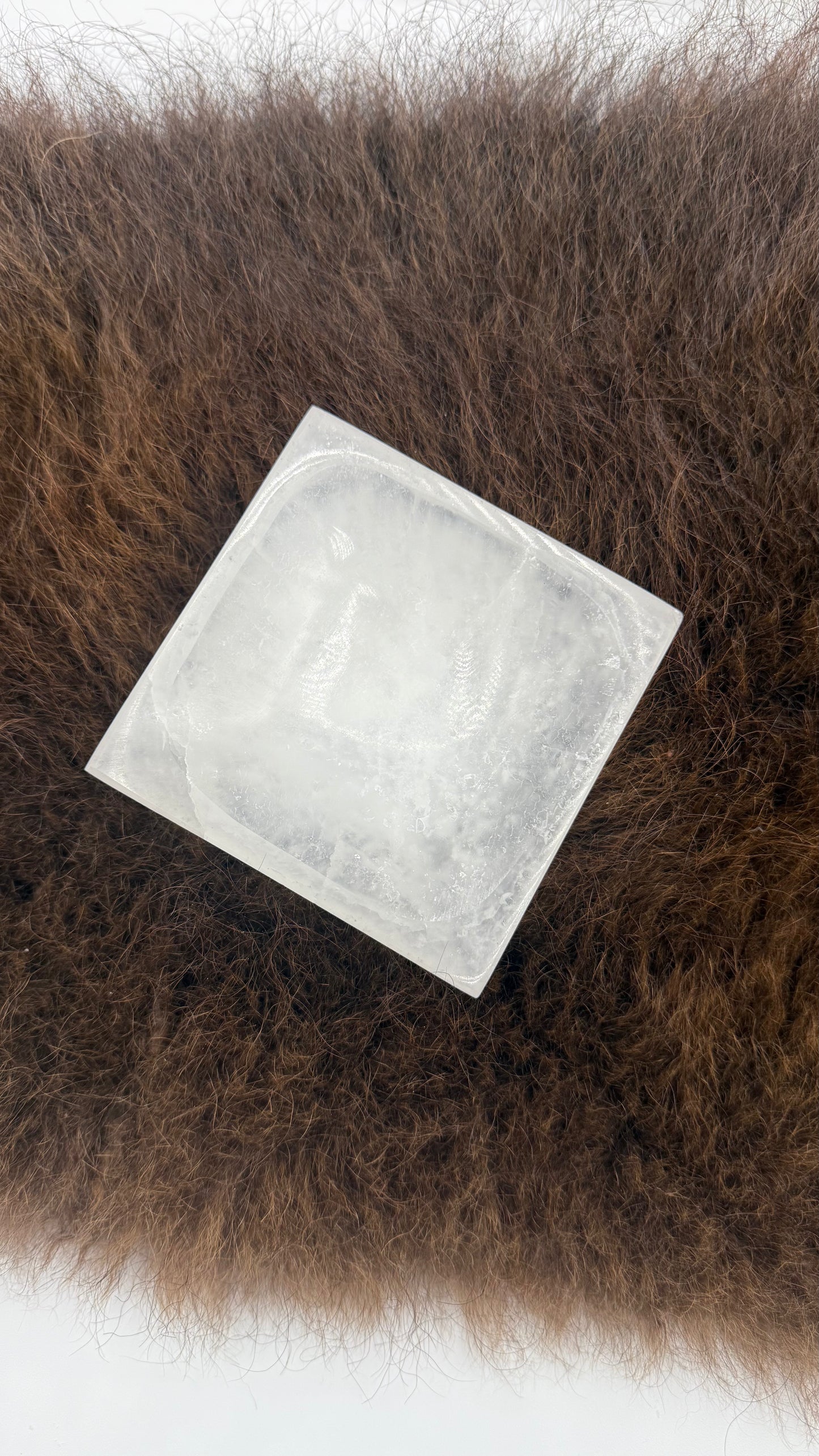 Selenite Square Bowl Dish Small