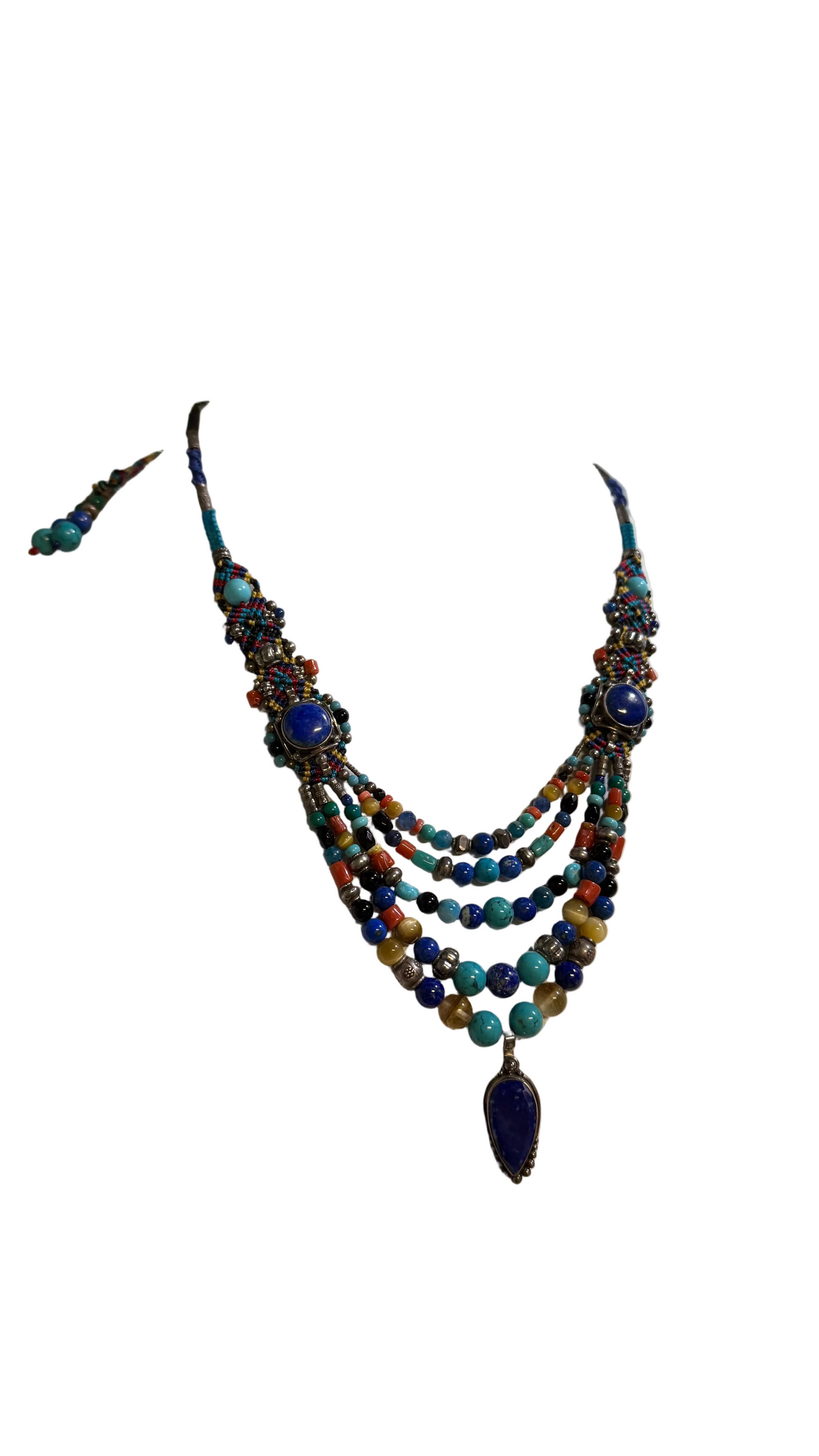 Multistrand Lapis Necklace