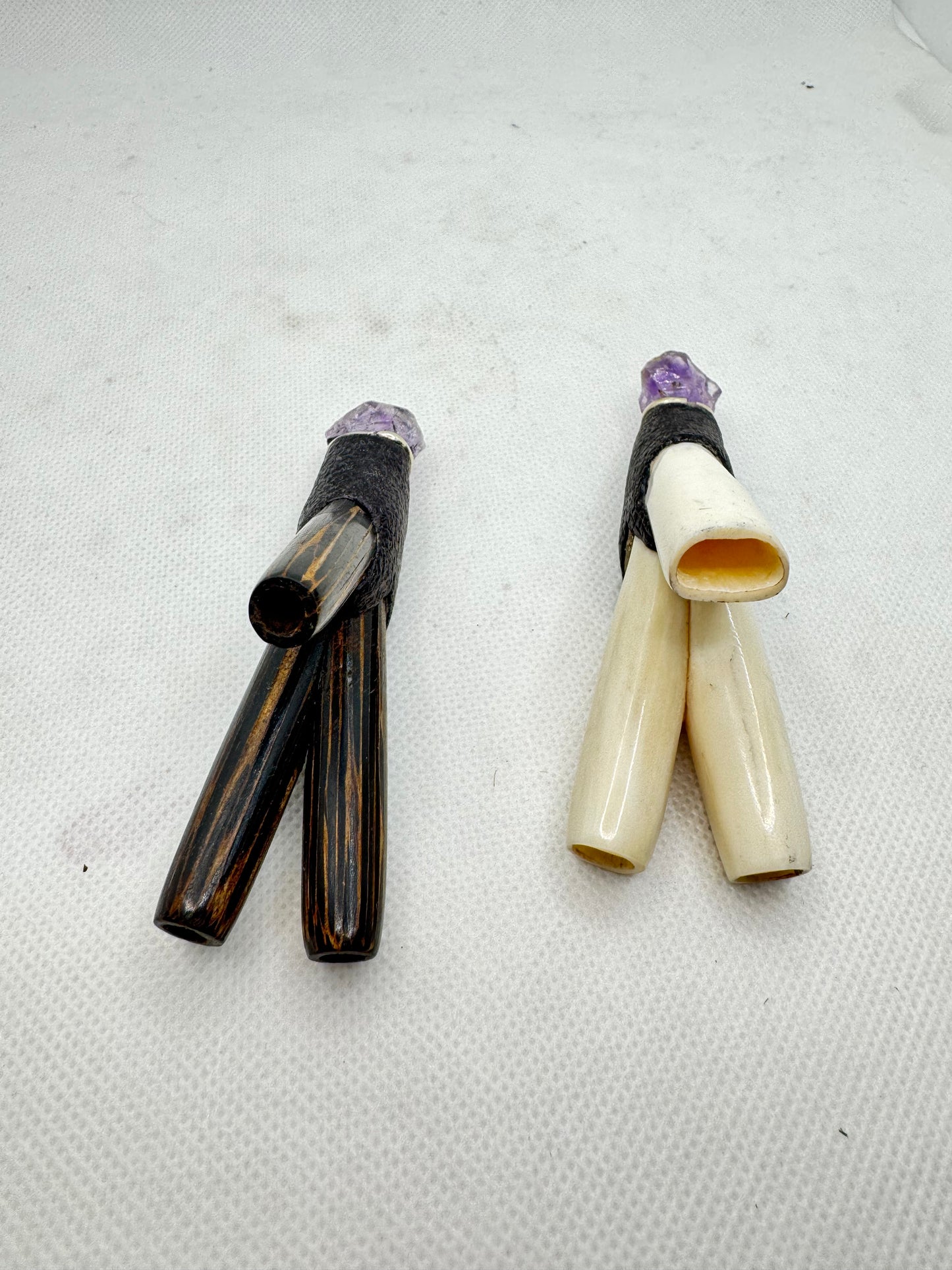 Double Kuripe with Amethyst