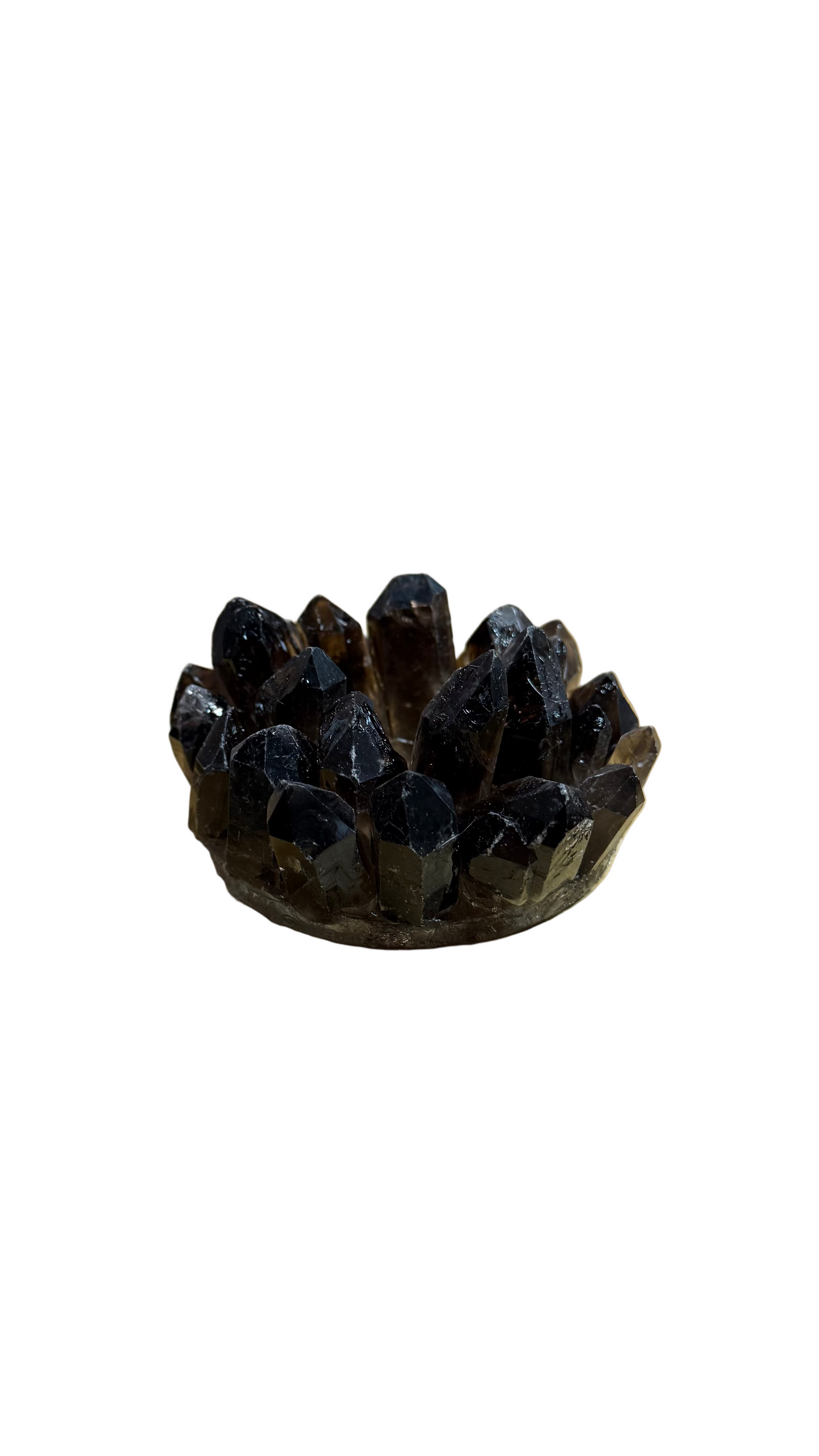 Raw Quartz Point Candle Holder