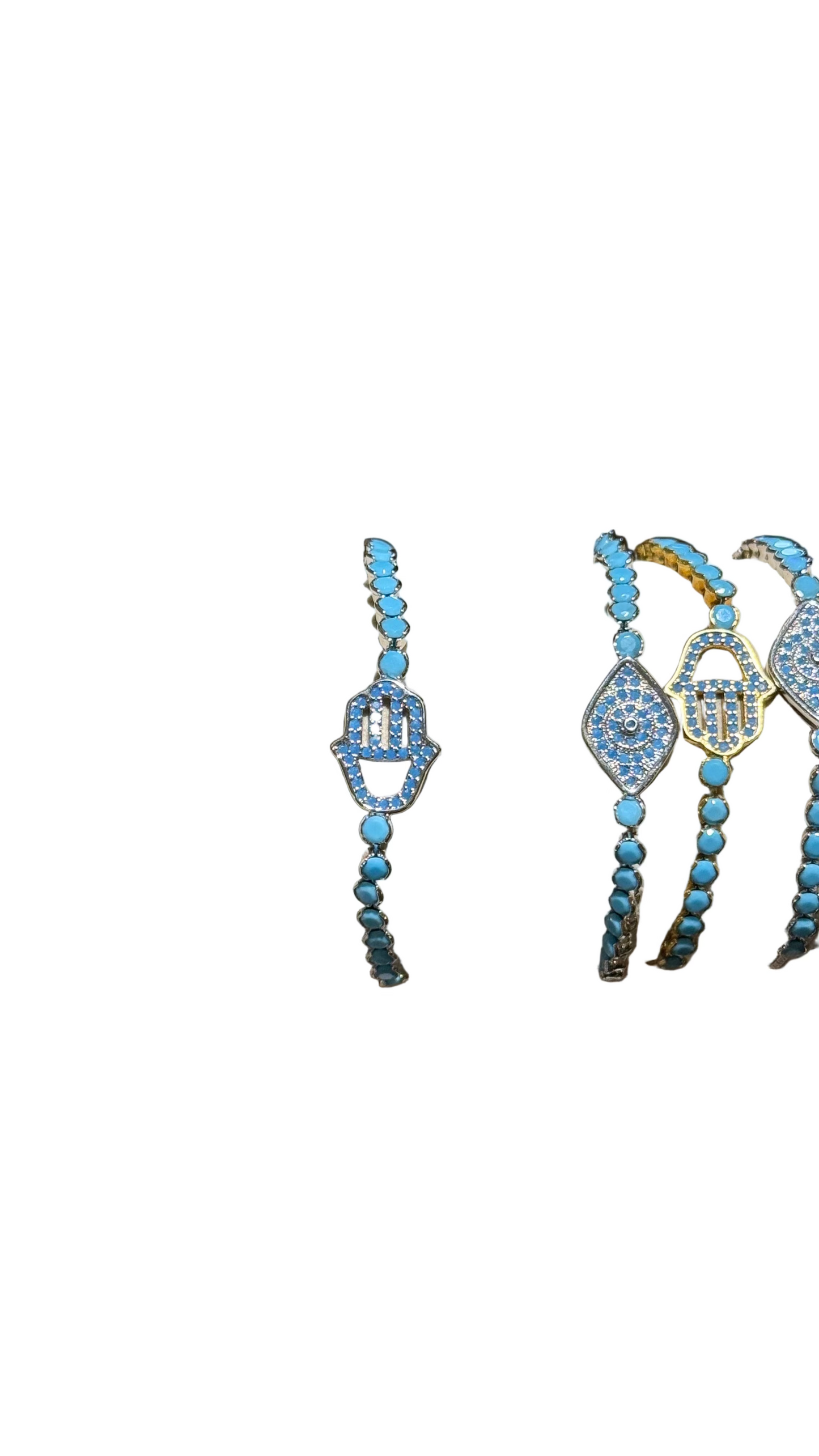 Evil Eye or Hamsa Silver or 18k Gold Bracelet