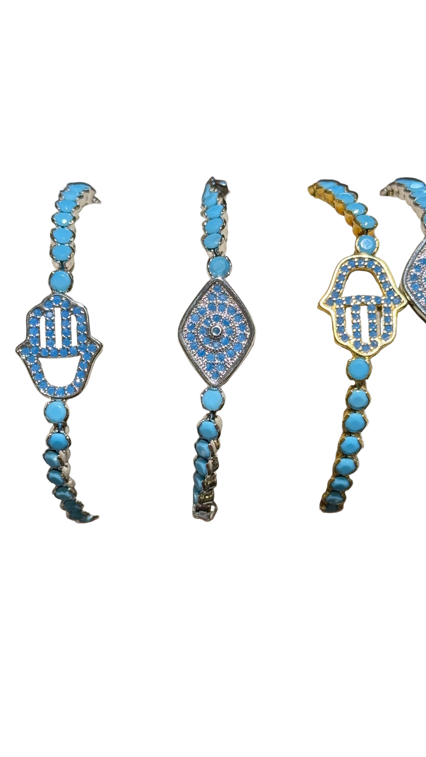 Evil Eye or Hamsa Silver or 18k Gold Bracelet