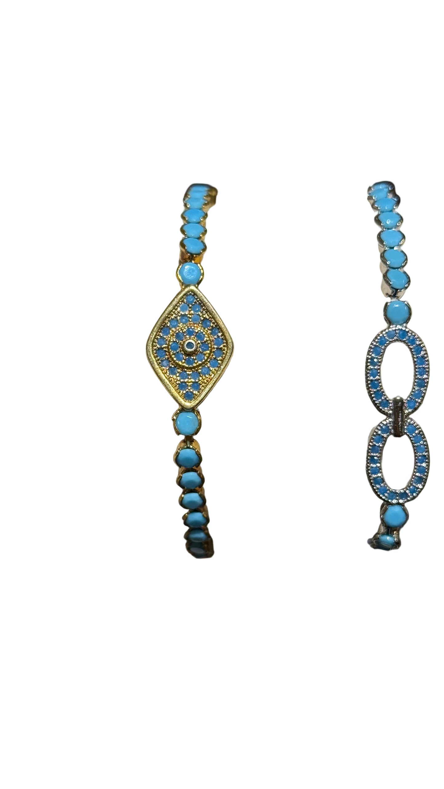 Evil Eye or Hamsa Silver or 18k Gold Bracelet