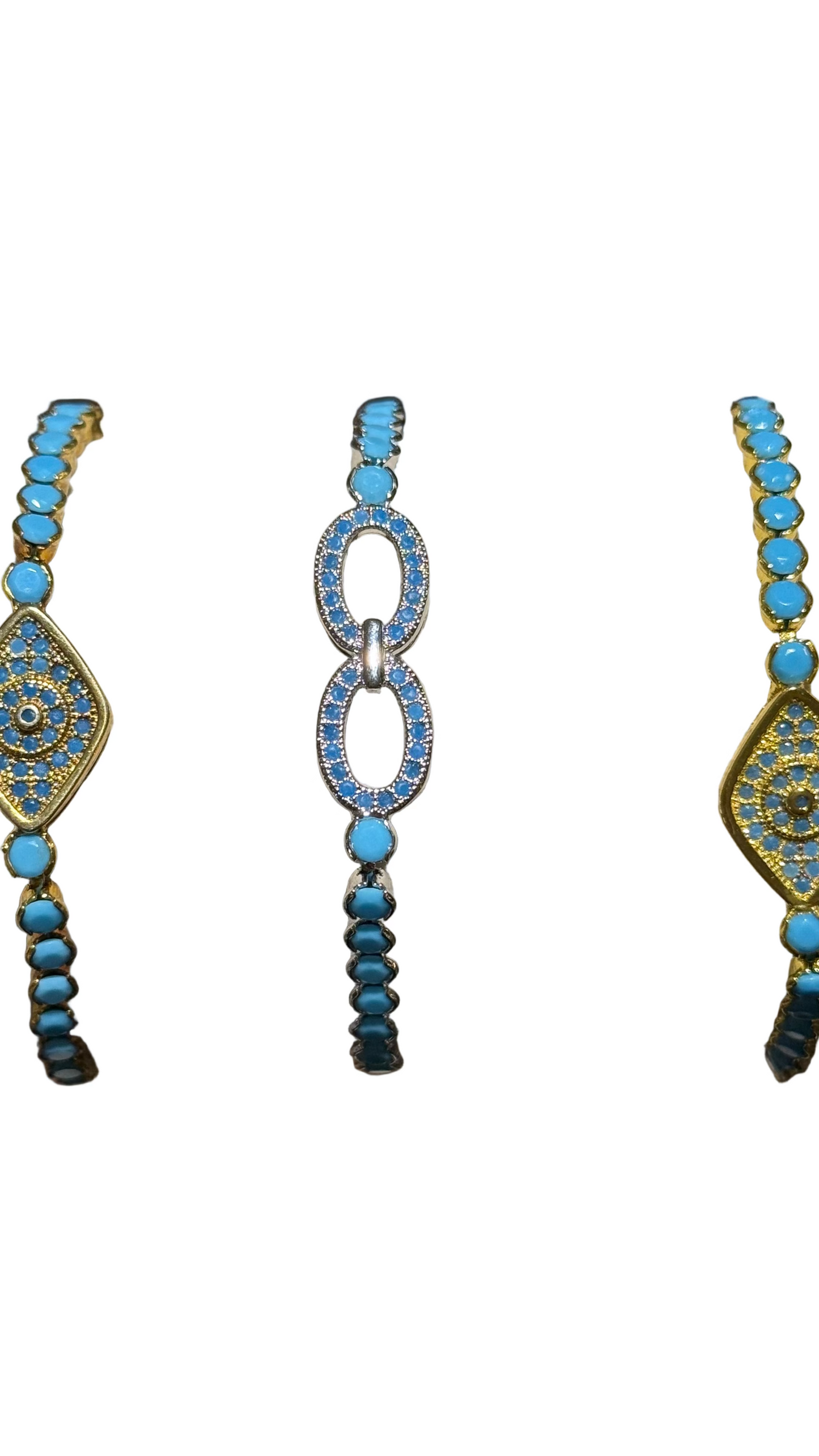 Evil Eye or Hamsa Silver or 18k Gold Bracelet