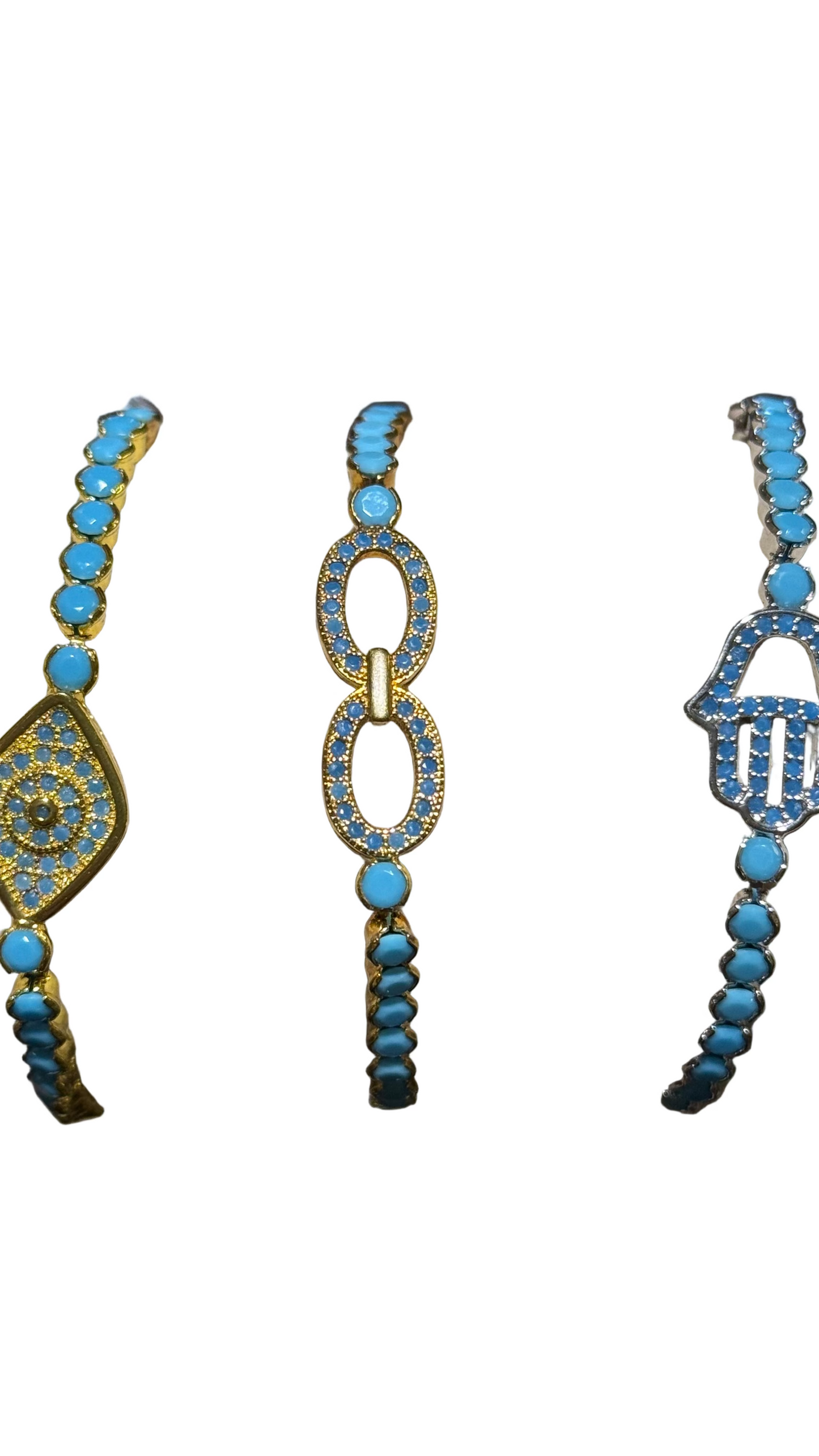 Evil Eye or Hamsa Silver or 18k Gold Bracelet