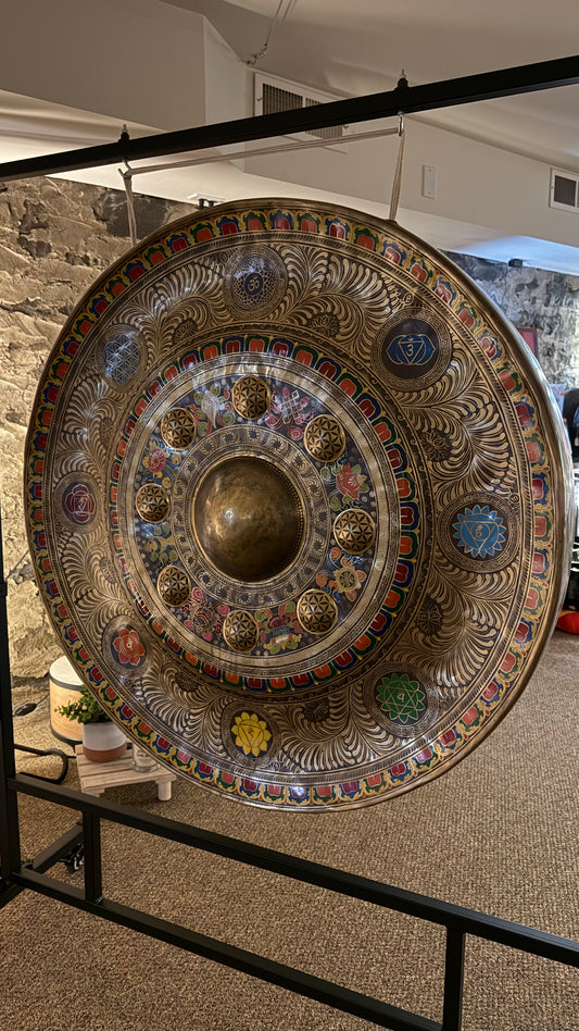 Dimpled Gong 39" Atma Buti with Stand and Mallet