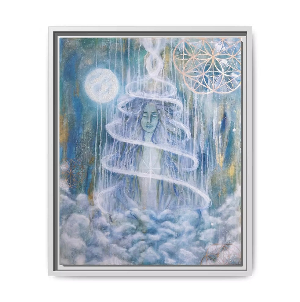 Mother Gaia Framed Canvas Print - Teresa