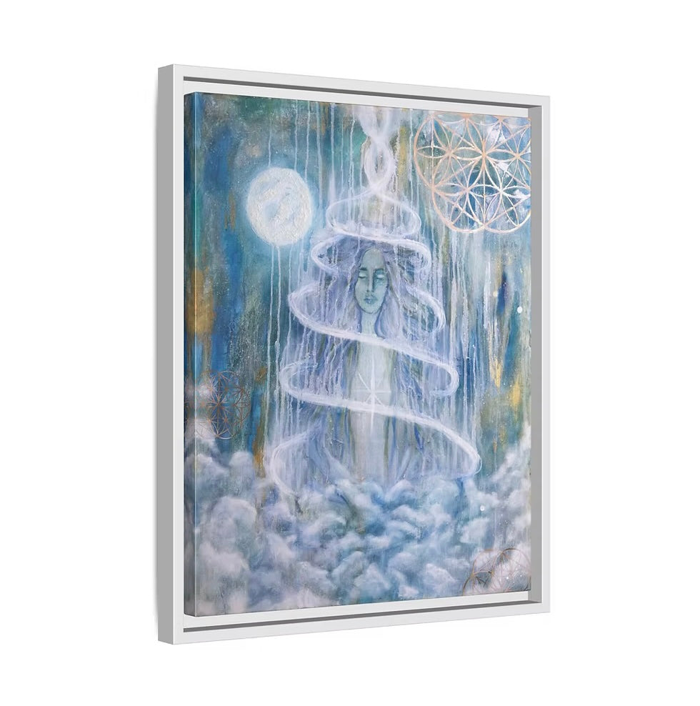 Mother Gaia Framed Canvas Print - Teresa