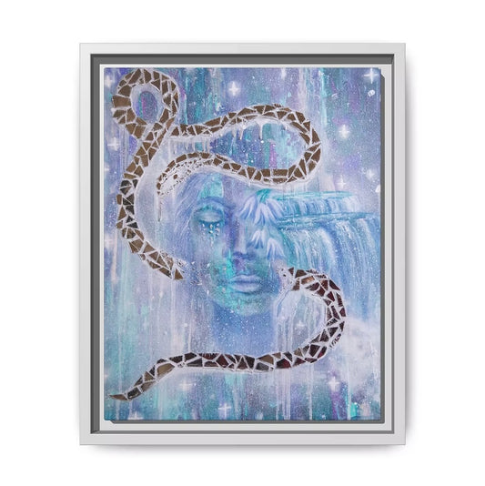 Shimmer of Soul Framed Canvas Print - Teresa