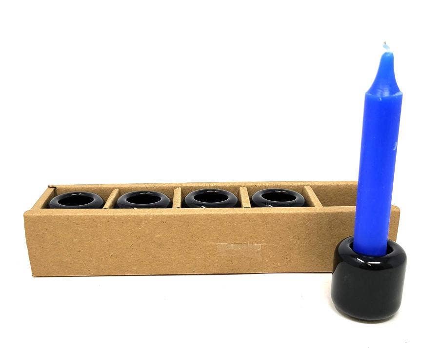 Black Chime Candle Holder 1.25"H 1.25"W 5 Pack