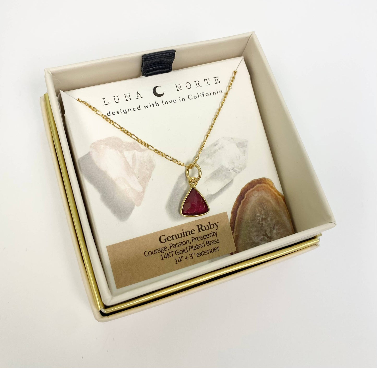 Bermuda Triangle Dainty Collar Necklace - Ruby