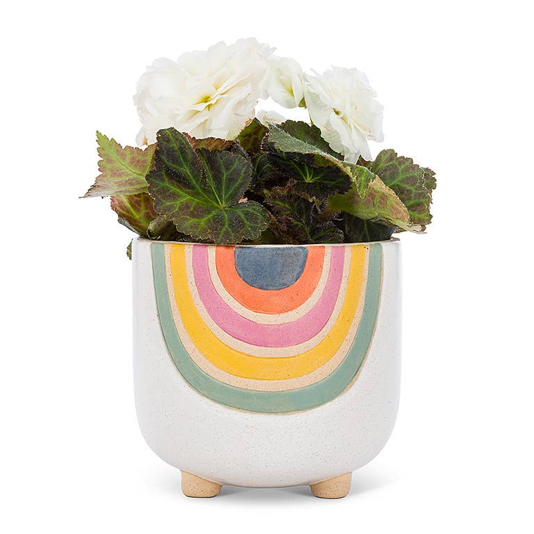 Rainbow Planter with Legs 5" H