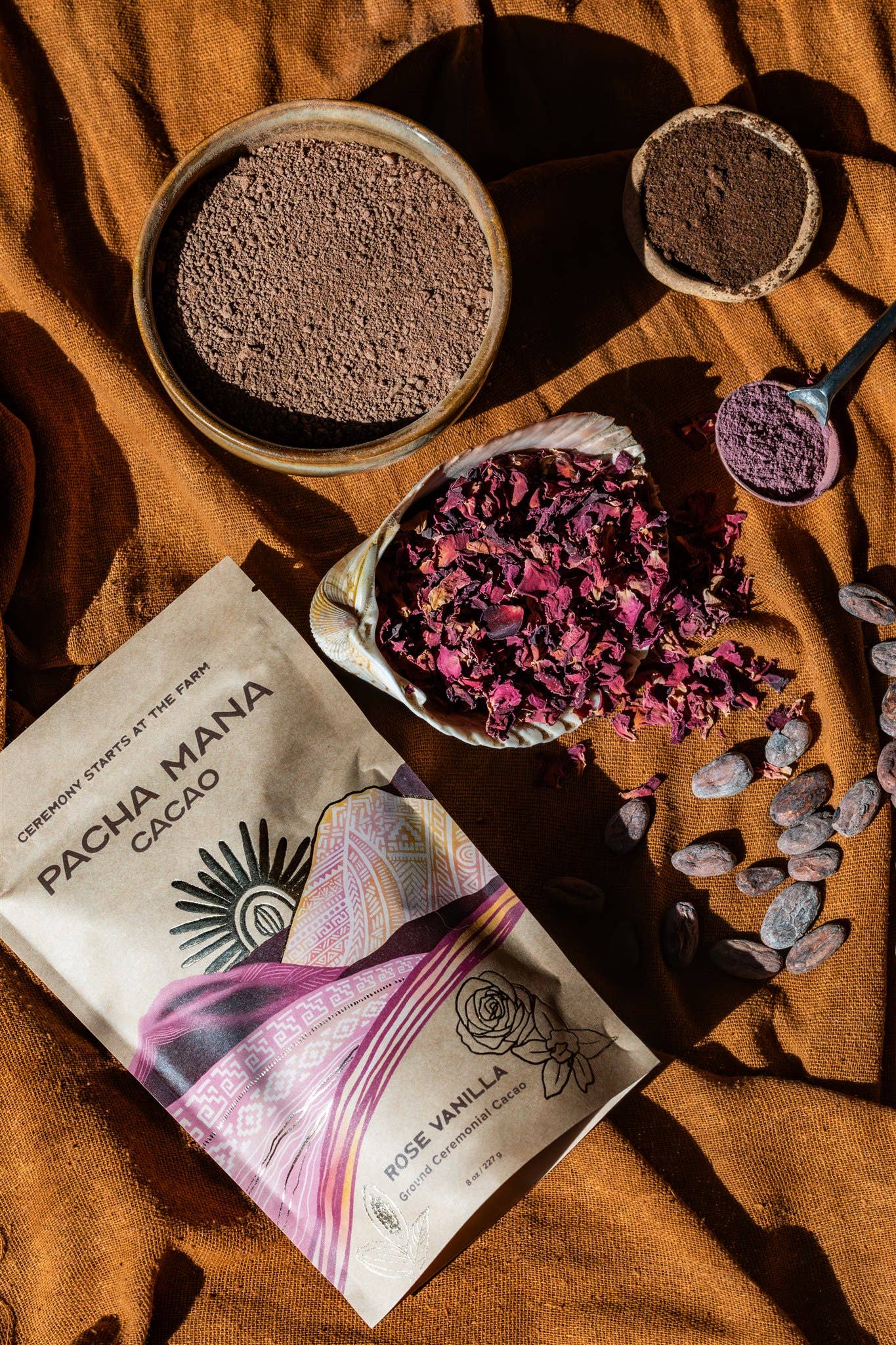Rose Vanilla | Ground (Powdered) Ceremonial Cacao