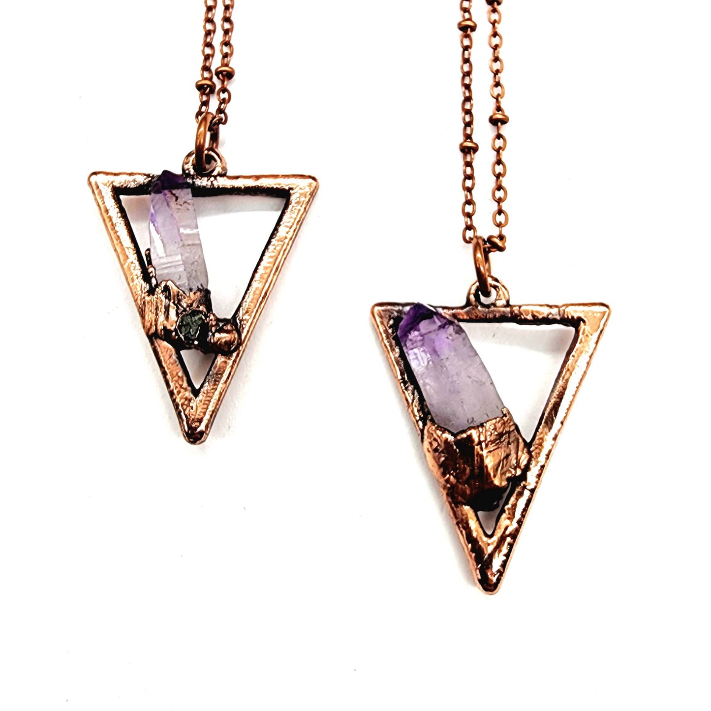 Vera Cruz Amethyst Inverted Triangle Necklace