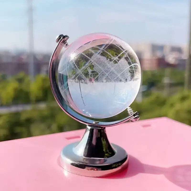 Mini Crystal Globe World Map Ornament