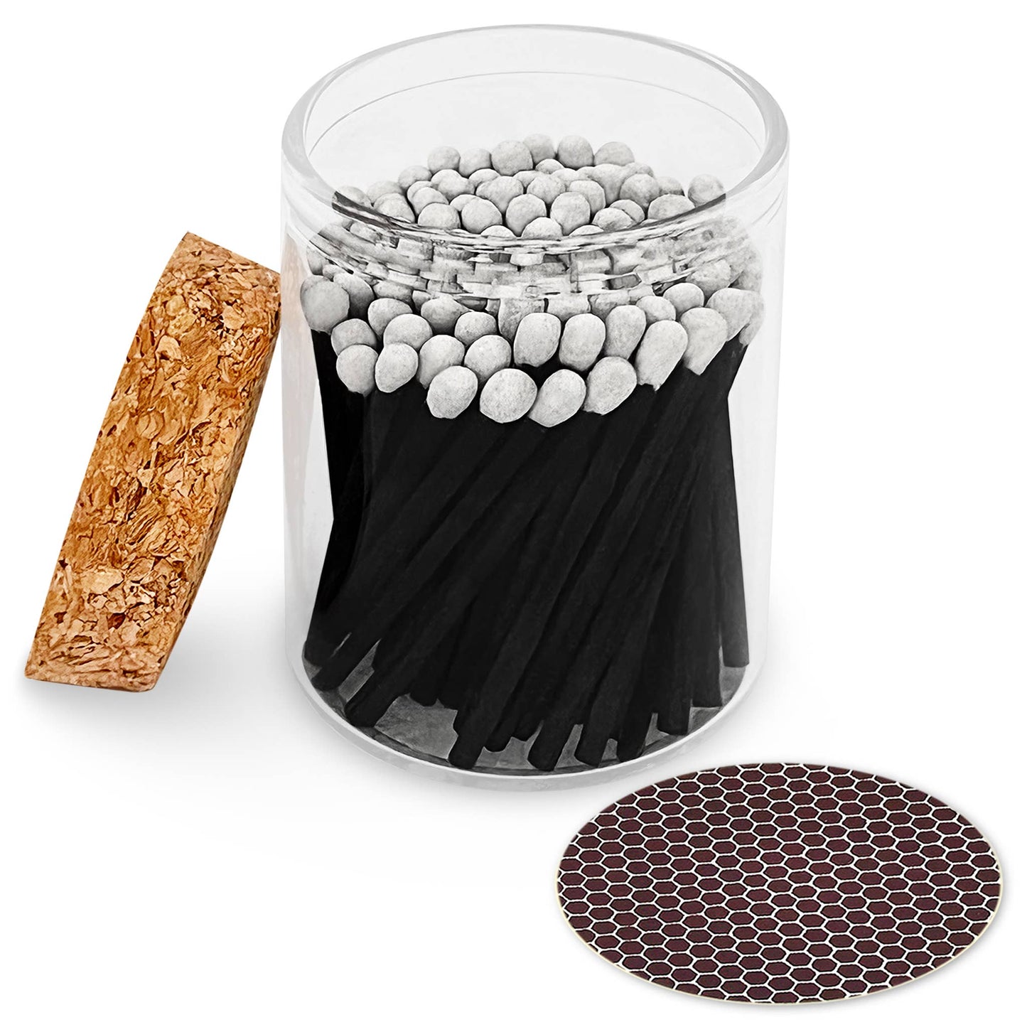 2" Matches in Cork Top Jar - Colors of Your Choice