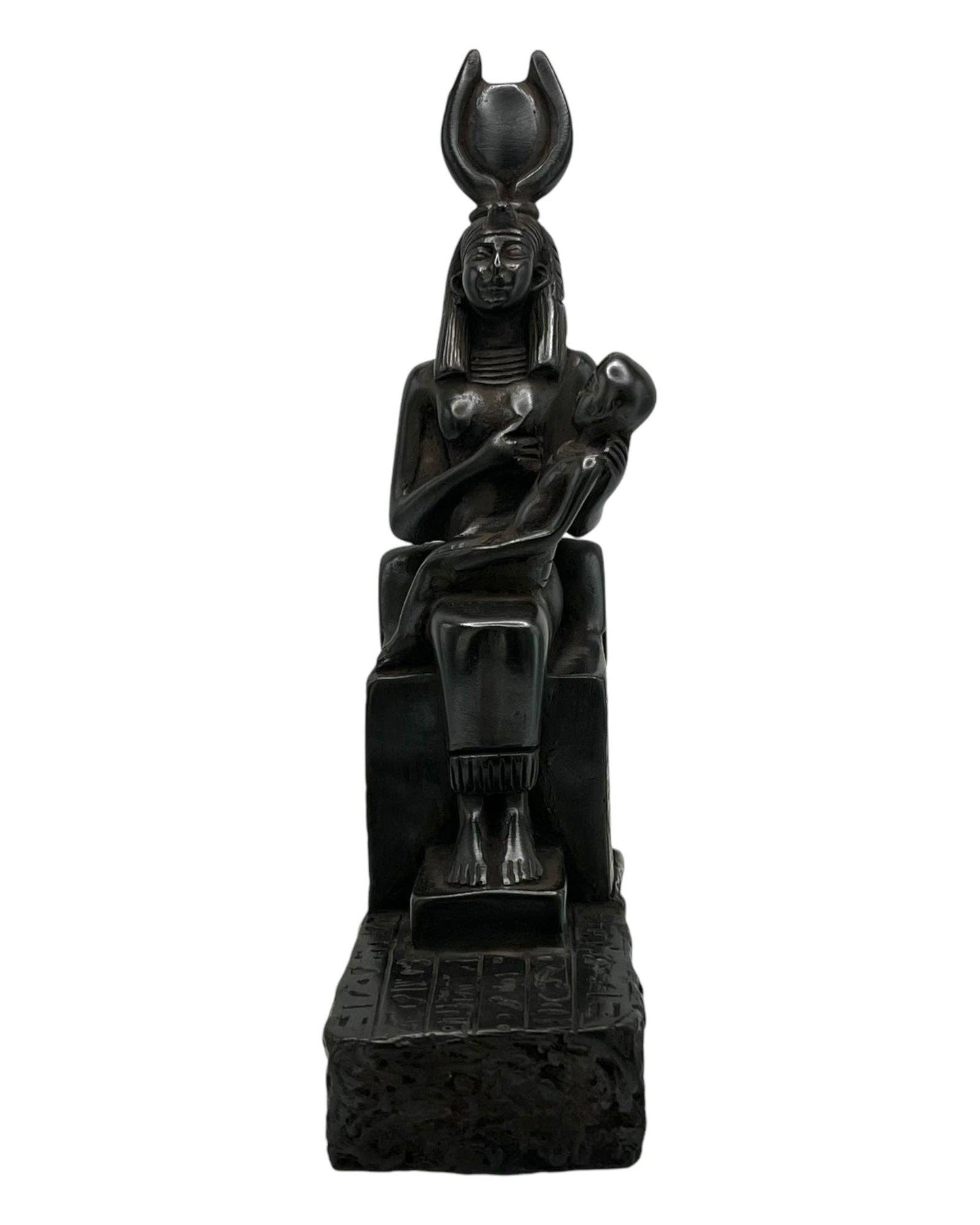 Isis with Baby Horus Black Basalt