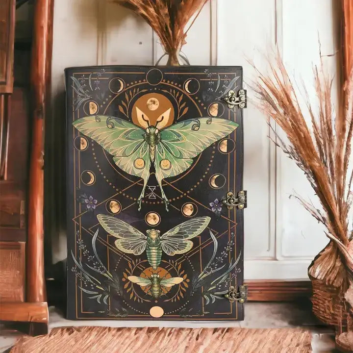 Book of Spell LeatherBound Huge Journal Grimoire Print Diary