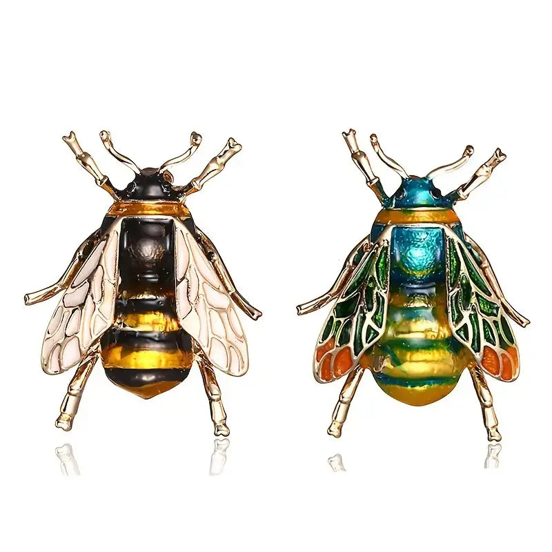 Elegant Brooch Pins Collection - Hummingbirds, Owls, Bugs
