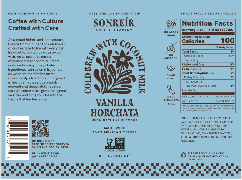 Vanilla Horchata – Coconut Milk Cold Brew Latte 8oz