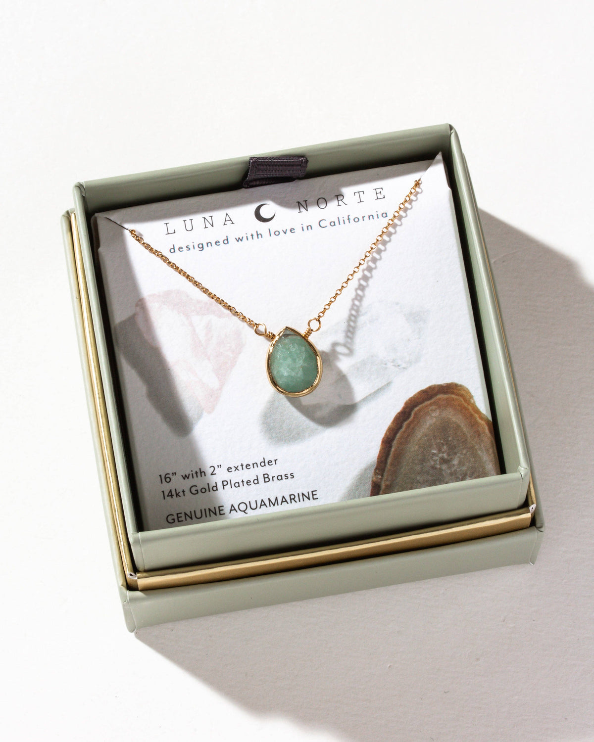 Blue Serenity Birthstone Necklace - Aquamarine