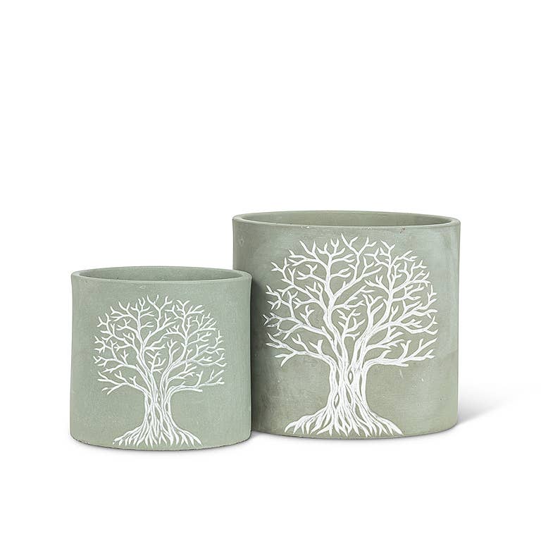 Tree of Life Planter - Folk-Art Style Graphic
