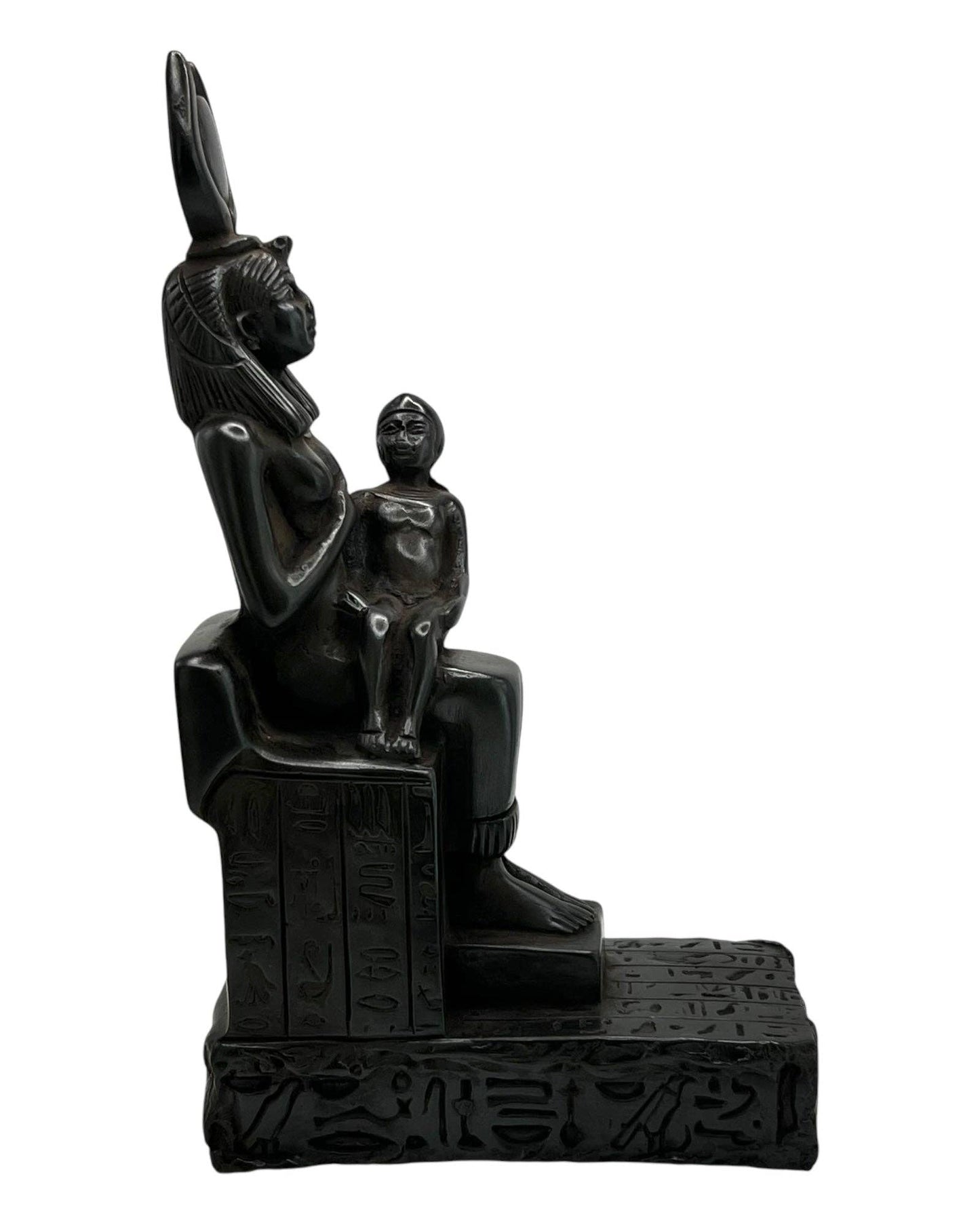 Isis with Baby Horus Black Basalt