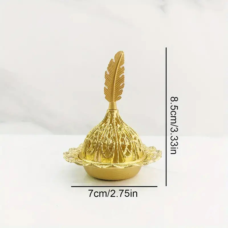 Middle East Golden Incense Burner - Exotic Home Decor