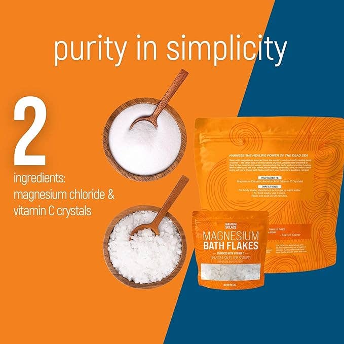 Vitamin C Magnesium Bath Flakes, Bath Soak: 5LB