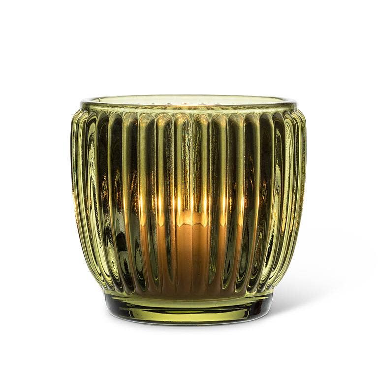 Small Ribbed Votive-3"D