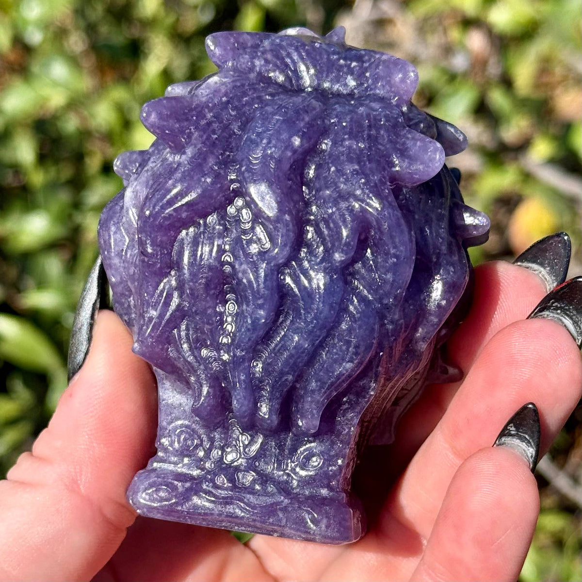 Lepidolite Lion Head